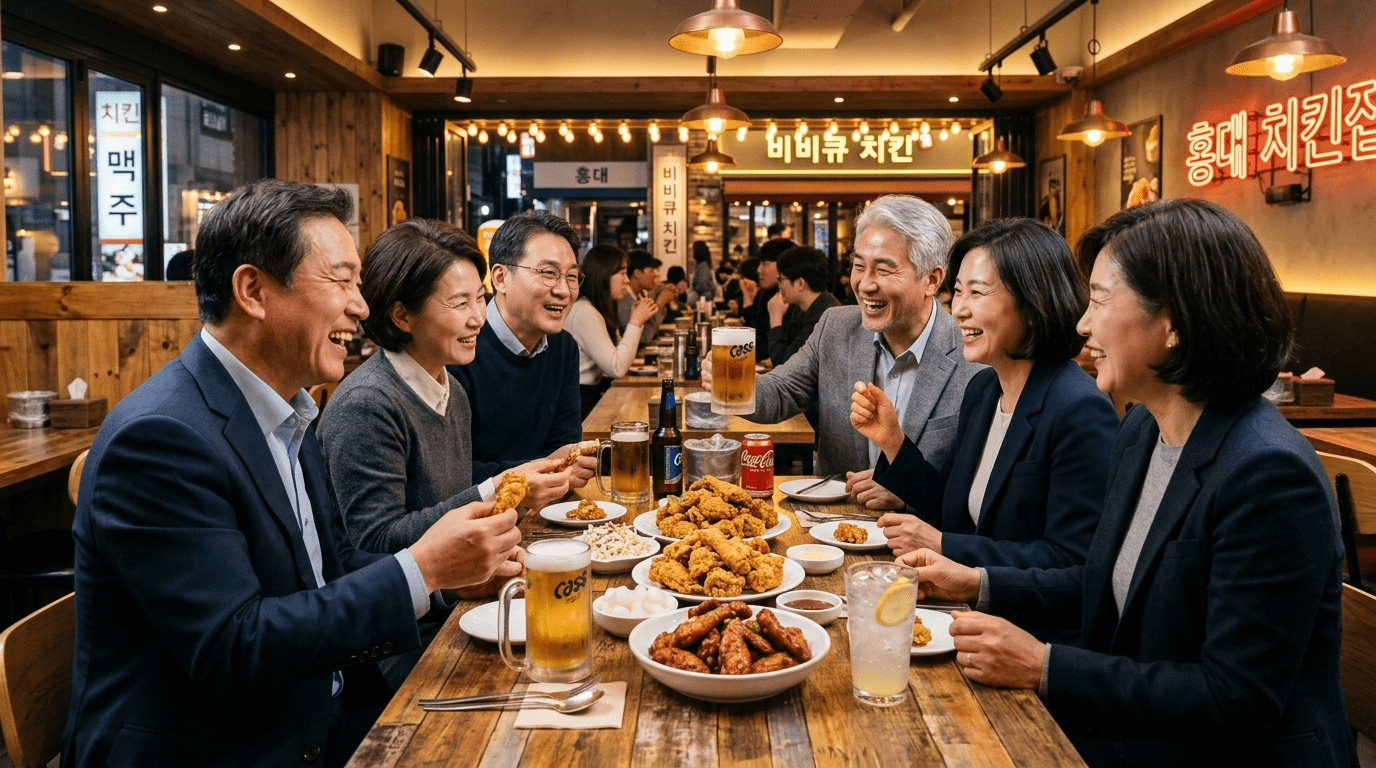 젠슨 황, 이번엔 BBQ서 ‘치맥’…K치킨 또 웃었다