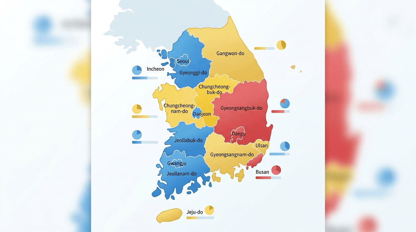 4개 지역 접전 양상, 진보 성향 9곳 리드 · 보수 성향 3곳 앞서 교육감 투표