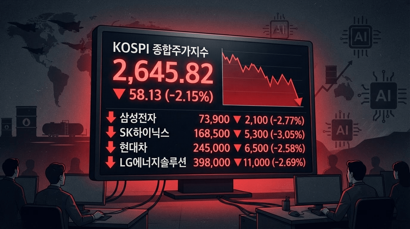 개장 직후 코스피가 2% 안팎의 낙폭을 보이며 약세 흐름을 보였지만, 엔비디아와 삼성전사는 오히려 상승 전환에 성공했다.