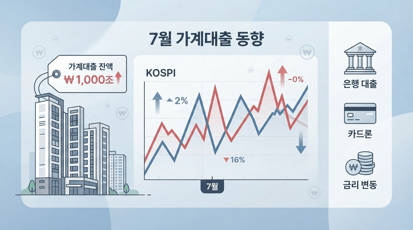 코스피 흔들리고 집값 치솟아…7월 가계 부채 증가세 지속 한국 증시는 최근 국내외 변수로 등락을 반복했고, 부동산 시장에서는 주요 지역의 아파트 매매 가격 상승 흐름이 이어졌습니다. 금융권은 가계 대출 확대 배경을 주거 비용 상승과 금리 영향으로 분석하며 정책 방향을 주목하고 있습니다.