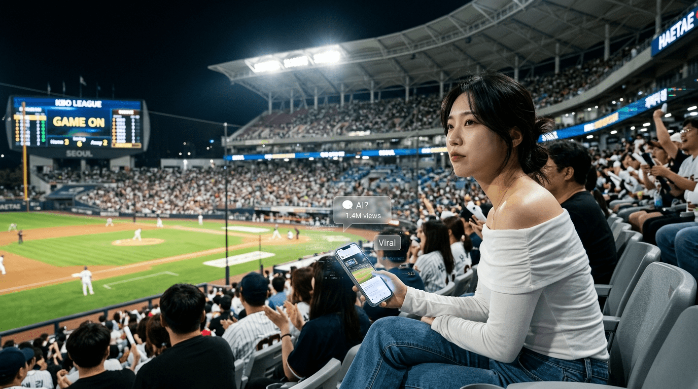 조회수 800만 ‘韓 야구장 여신’ 정체...야구 팬들이 알아냈다