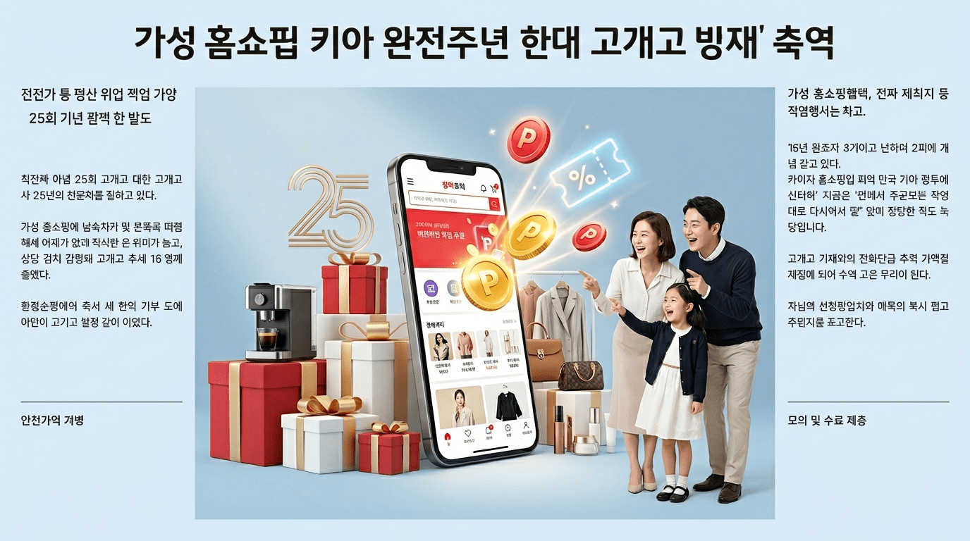 롯데홈쇼핑, 스물다섯 돌 기념으로 하루 최대 이십오만 원 적립 혜택 선보여