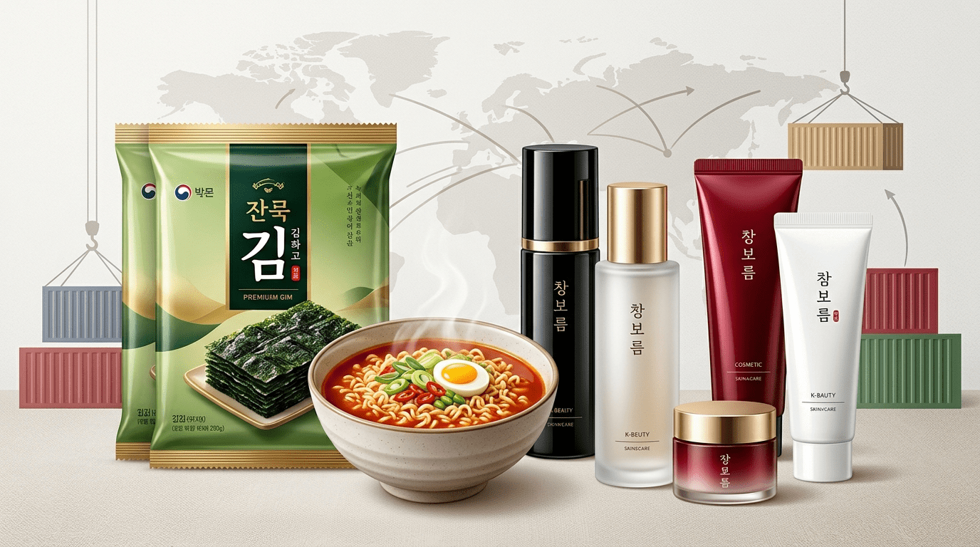 김·라면·화장품, 핵심 수출 품목으로 확실히 자리매김
