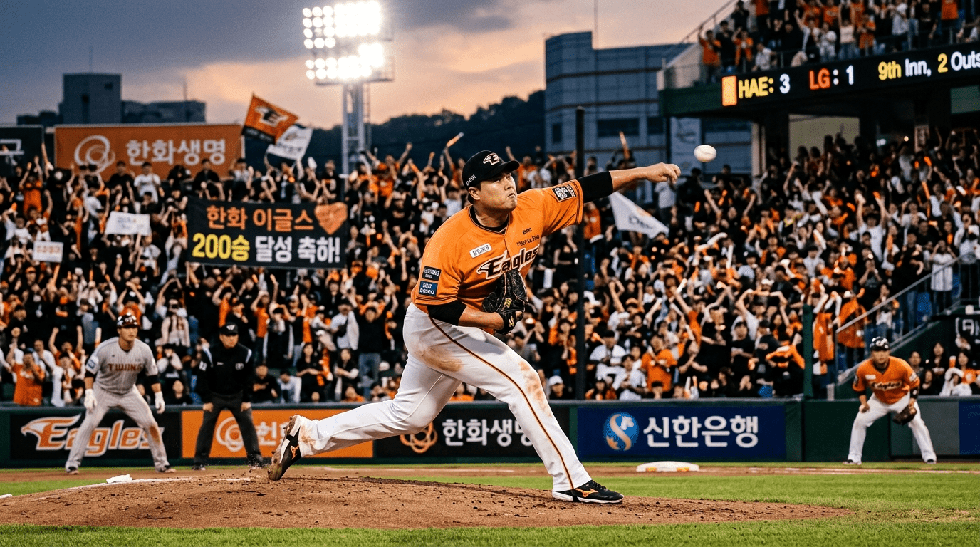 류현진, 한·미 통산 200승 대기록…한화는 두산 3연전 싹쓸이