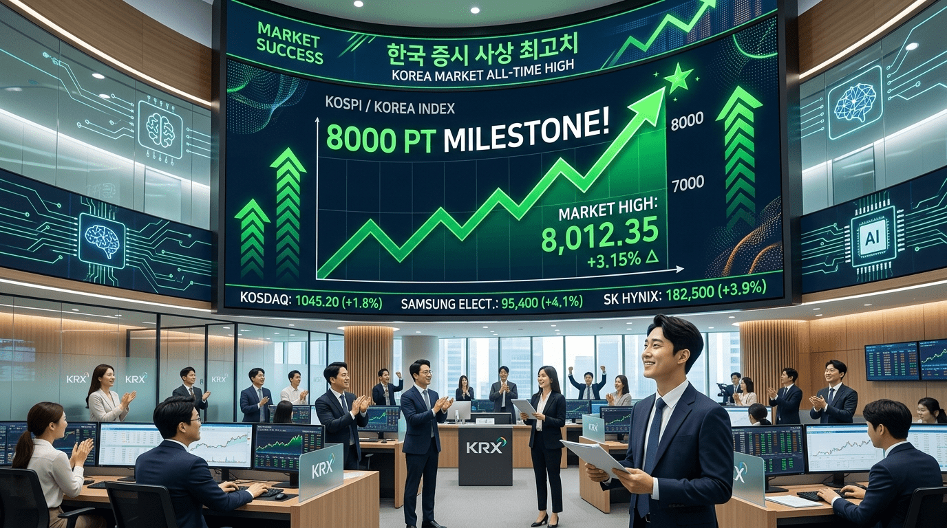 정은보 "코스피 8000포인트 돌파, 코리아 프리미엄 시대 출발점"