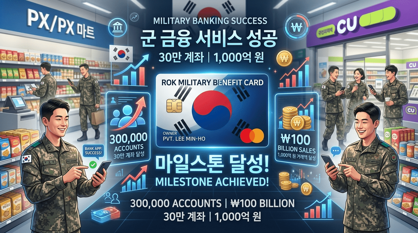 ‘軍PX 할인혜택 늘렸더니’…신한 나라사랑카드 최초 30만좌 돌파 -