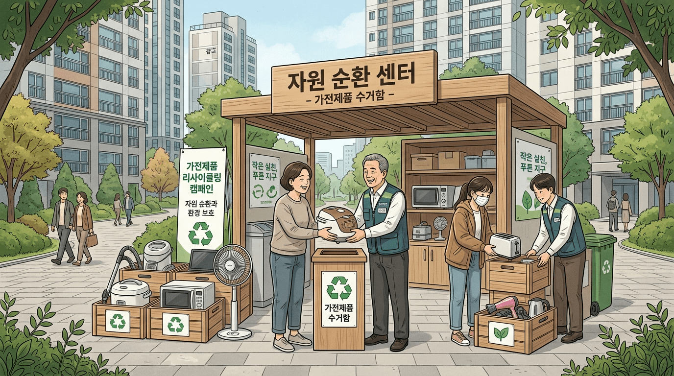 현대홈쇼핑, 폐가전 자원순환 행사 열고 우수 아파트 100곳 선정한다