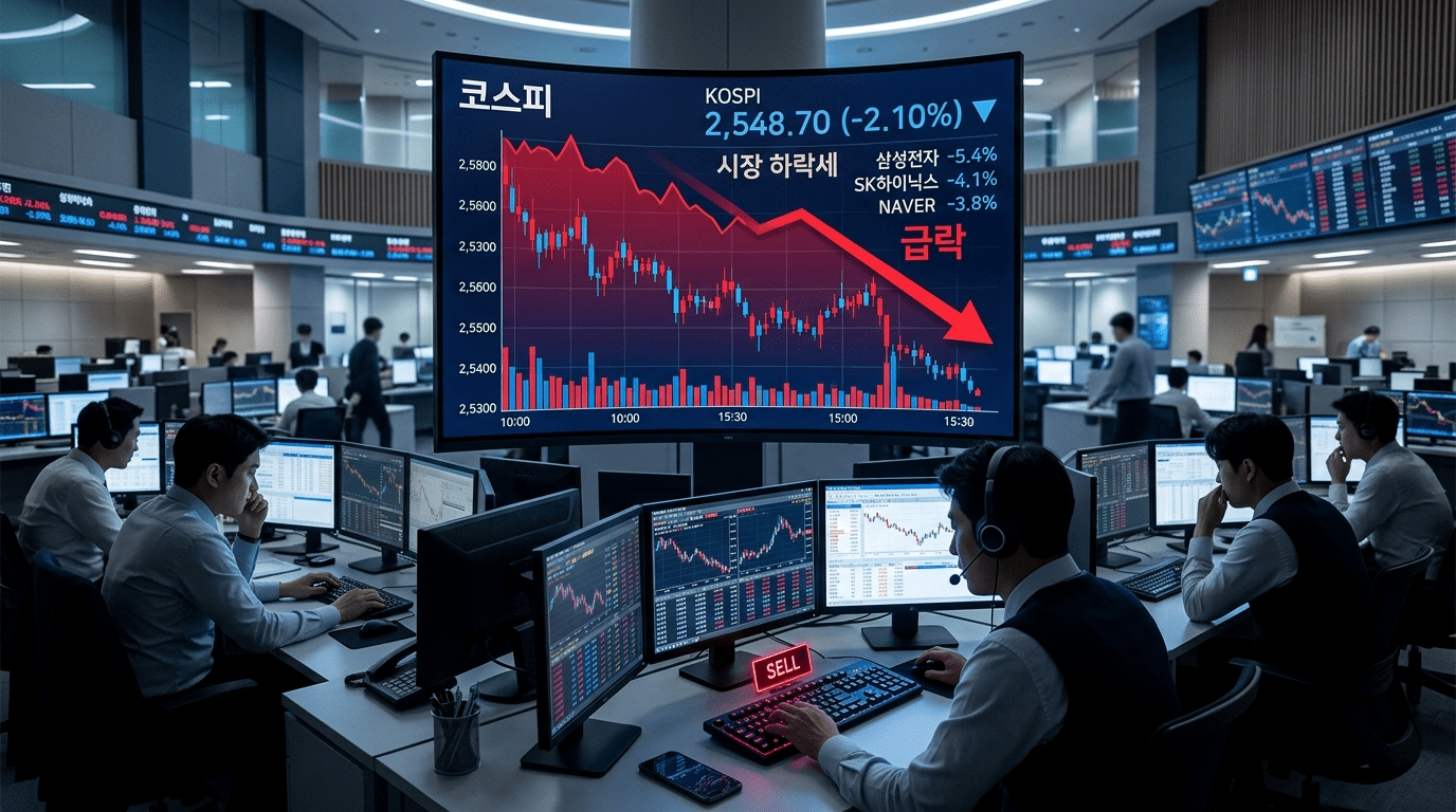 코스피, 장 초반 2%대 약세…외국인·기관 동반 매도