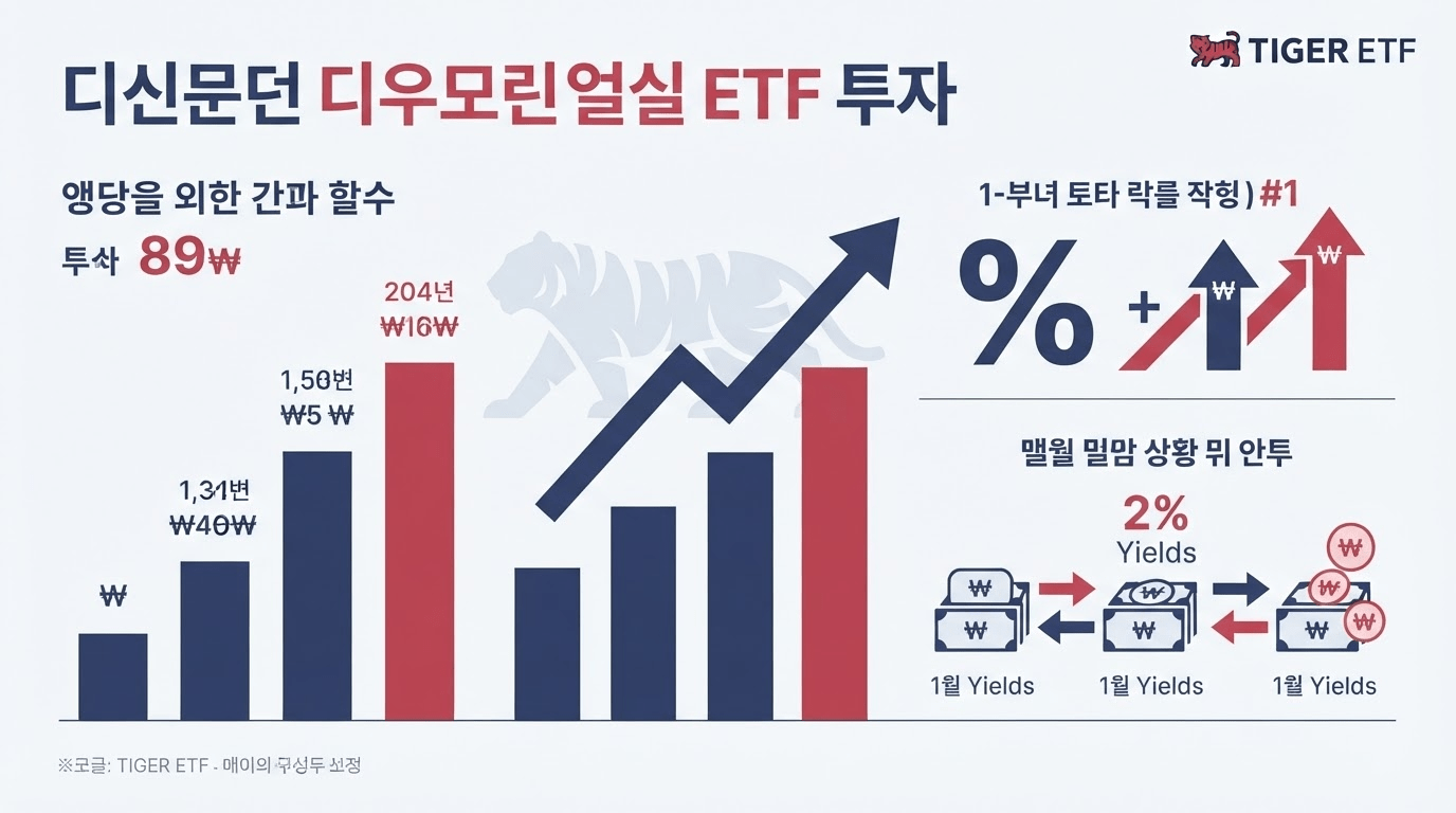 지난 1년간 수익률 정상에 우뚝 선 TIGER 배당커버드콜액티브, 변함없는 특별 분배 흐름 계속