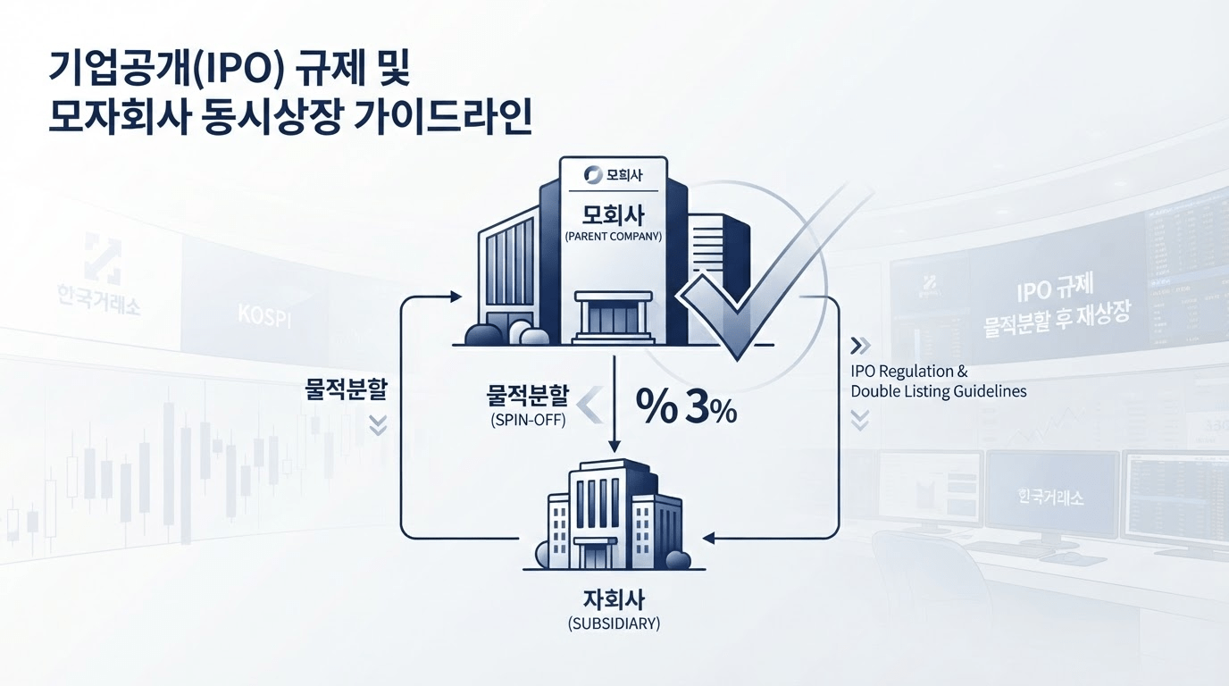 이중 상장 지침 예고 종료 … '3퍼센트 기준' 확정 절차