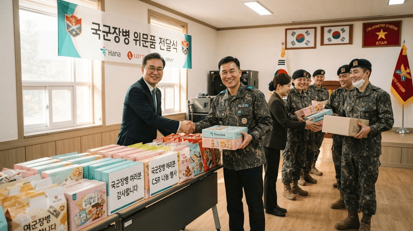 롯데웰푸드가 보훈의 달을 맞이하여 국군부대를 대상으로 나눔 활동을 펼쳤다.